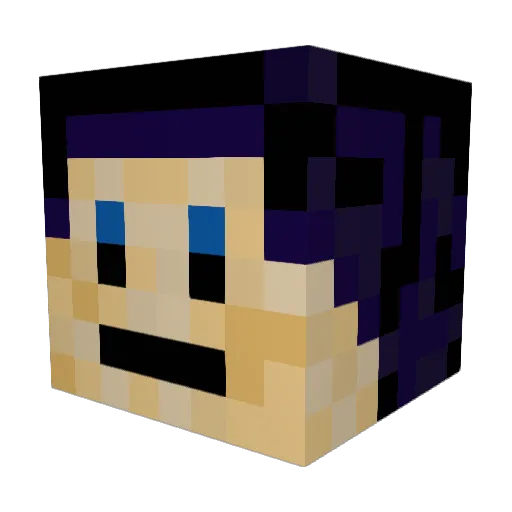 looseMCannon Minecraft avatar head, 3D render