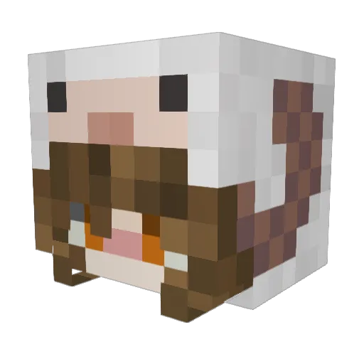looselyconfident Minecraft avatar head, 3D render