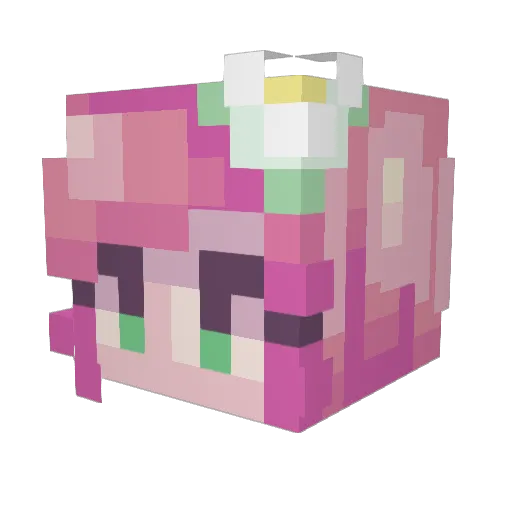 looshiee Minecraft avatar head, 3D render