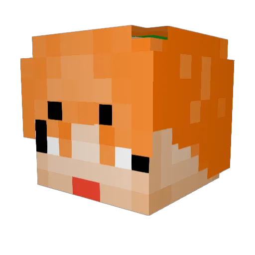 looshper Minecraft avatar head, 3D render