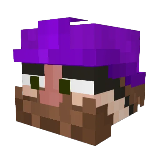 lootick Minecraft avatar head, 3D render