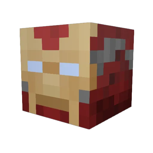 loovanok Minecraft avatar head, 3D render