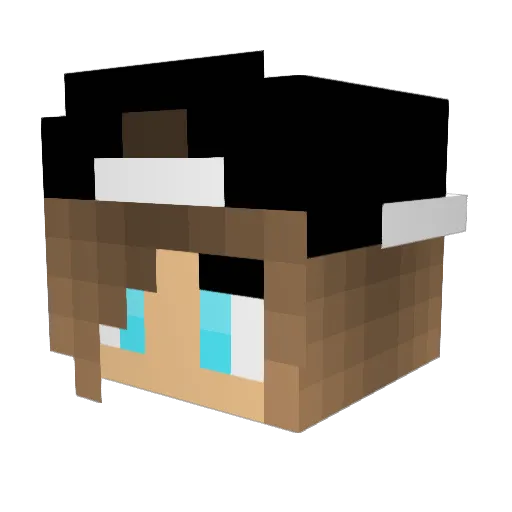loovie Minecraft avatar head, 3D render