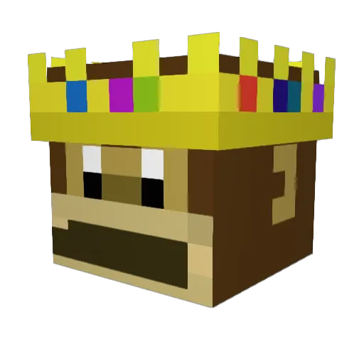 loowbie Minecraft avatar head, 3D render
