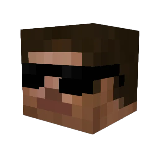 loowser Minecraft avatar head, 3D render