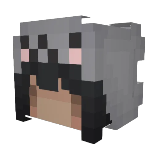 lopbunny Minecraft avatar head, 3D render