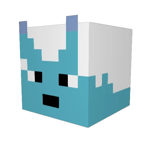 lopieref Minecraft avatar head, 3D render