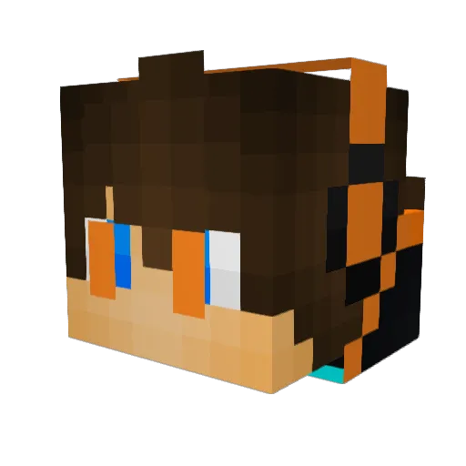 lopopak Minecraft avatar head, 3D render