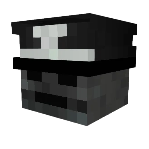 loptempclear Minecraft avatar head, 3D render