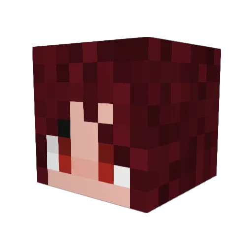 loptyr Minecraft avatar head, 3D render