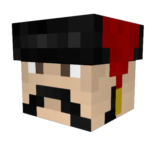 lopzik Minecraft avatar head, 3D render