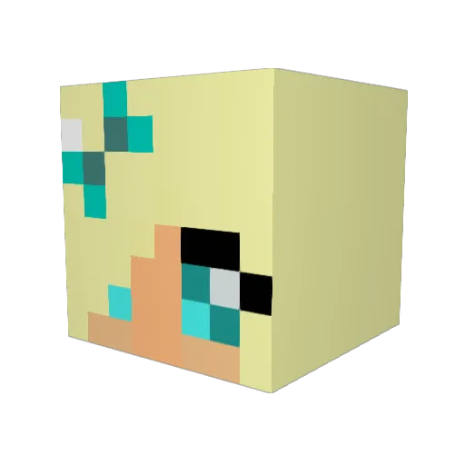 lor_lor Minecraft avatar head, 3D render