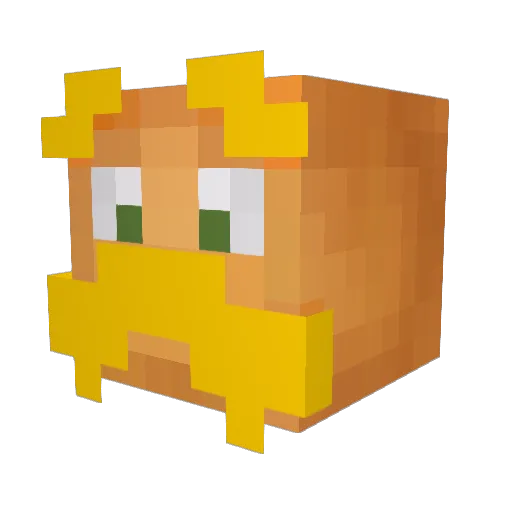 loraxwithanM16 Minecraft avatar head, 3D render