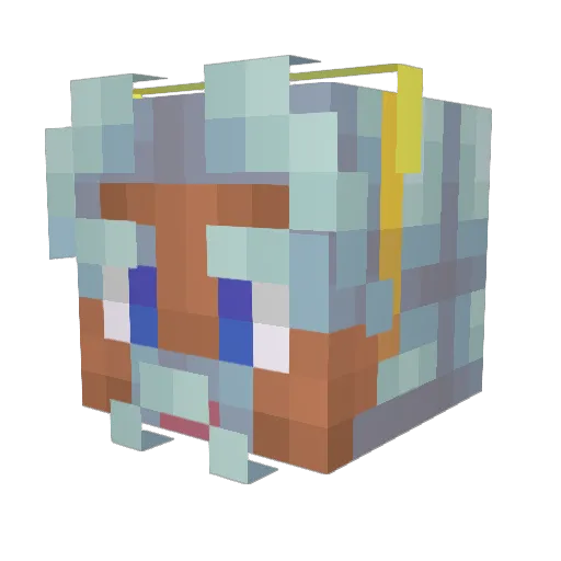 lorcaragon Minecraft avatar head, 3D render