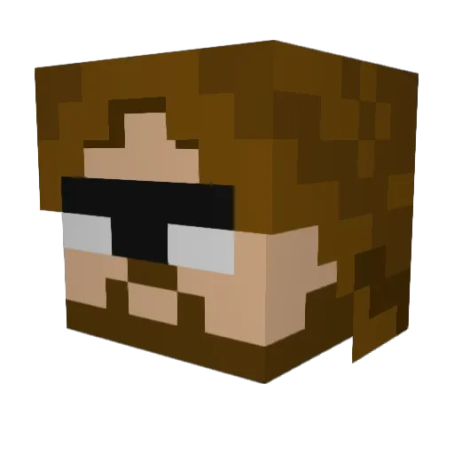 lordKNG Minecraft avatar head, 3D render