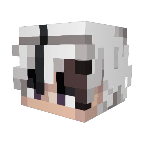 lordNashou Minecraft avatar head, 3D render