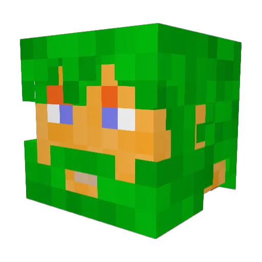 lordcarrot Minecraft avatar head, 3D render