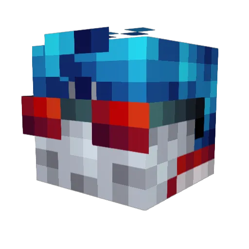 lordcubo64 Minecraft avatar head, 3D render