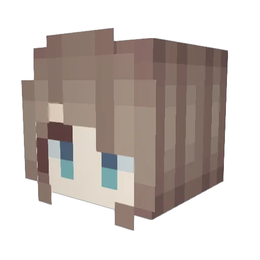 lordgenius Minecraft avatar head, 3D render