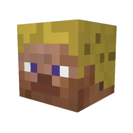 lordiP Minecraft avatar head, 3D render