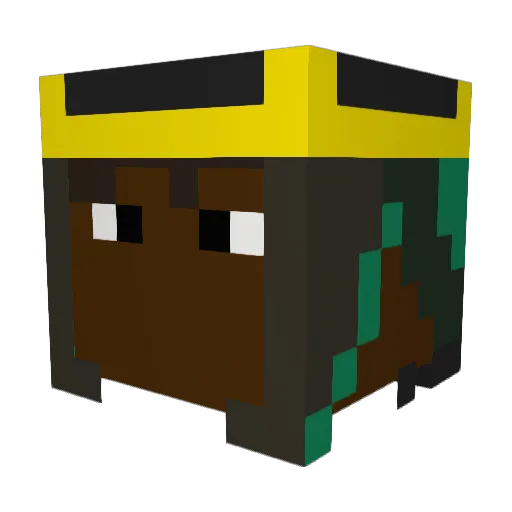 lordkenaz Minecraft avatar head, 3D render