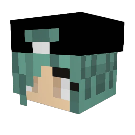 lordkittykat Minecraft avatar head, 3D render