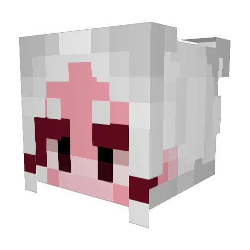 lordmalachite Minecraft avatar head, 3D render