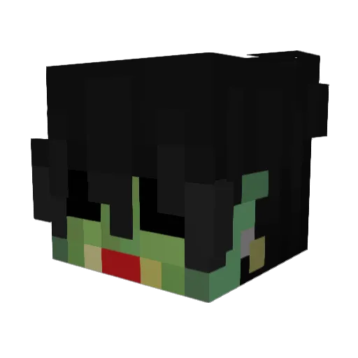 lordnely Minecraft avatar head, 3D render