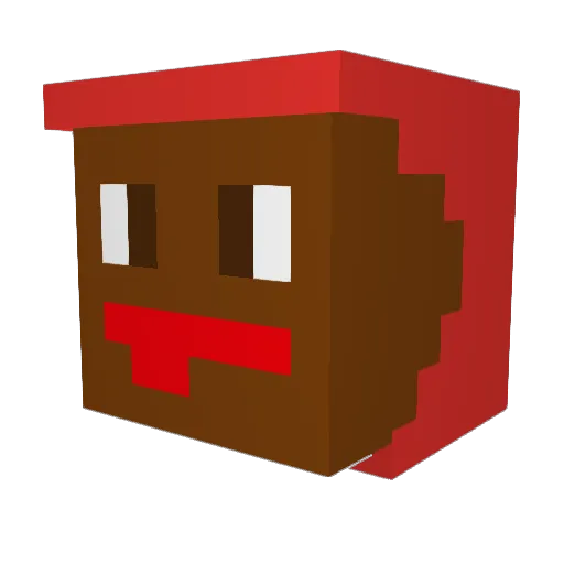 lordofdenmark Minecraft avatar head, 3D render