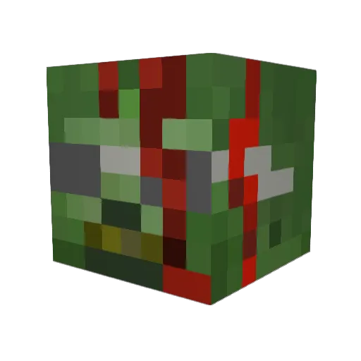 lordofkungfu Minecraft avatar head, 3D render