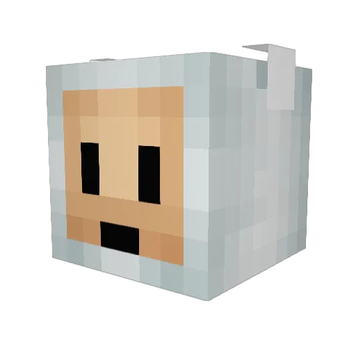 lordofthesynth Minecraft avatar head, 3D render