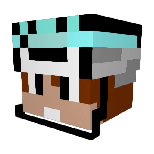 lordwilf Minecraft avatar head, 3D render