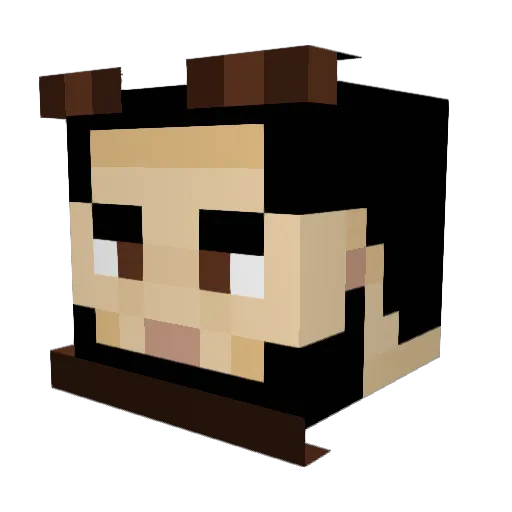 lordxooq Minecraft avatar head, 3D render