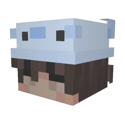 lordyael Minecraft avatar head, 3D render
