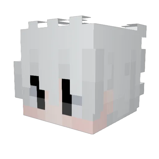 lordzeu Minecraft avatar head, 3D render