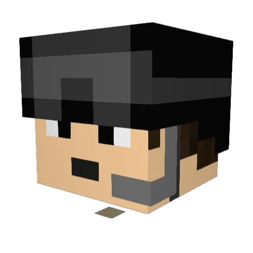 lore424 Minecraft avatar head, 3D render
