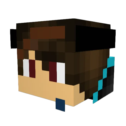 lorebro Minecraft avatar head, 3D render