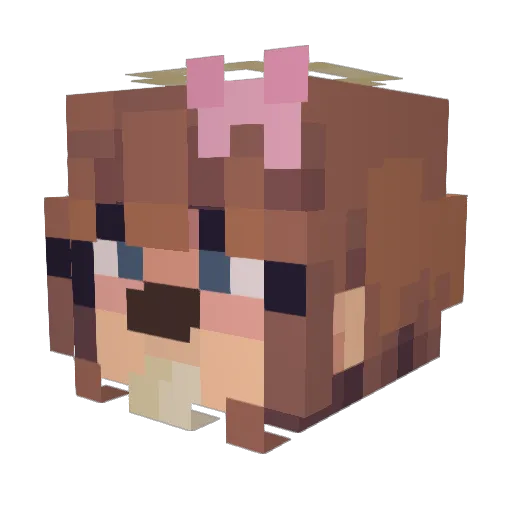 lorelye Minecraft avatar head, 3D render