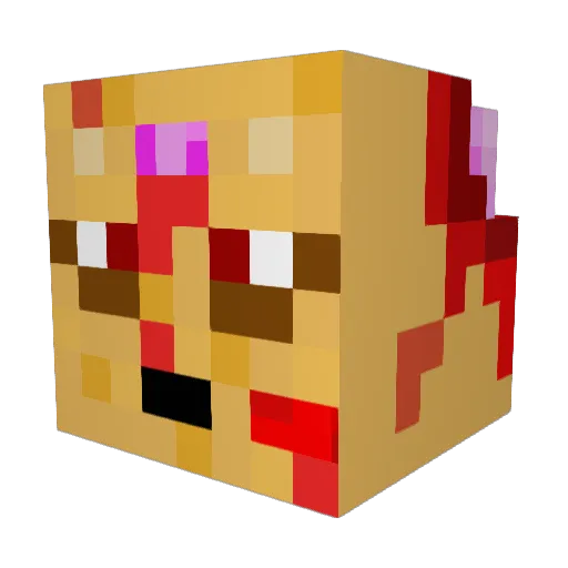 lorem_ipsum Minecraft avatar head, 3D render