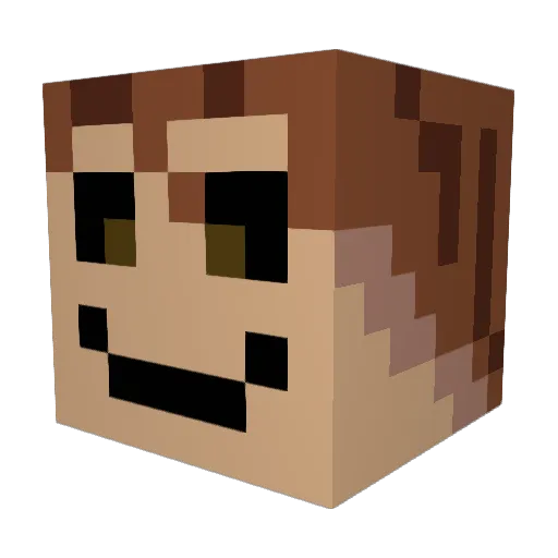lorente77 Minecraft avatar head, 3D render
