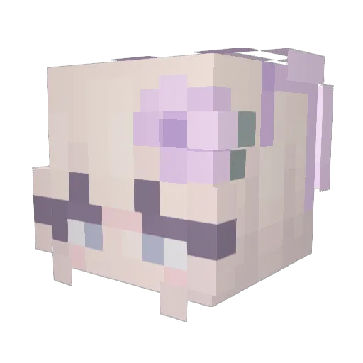 lorentza Minecraft avatar head, 3D render