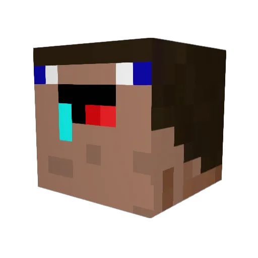 lorenzlole Minecraft avatar head, 3D render