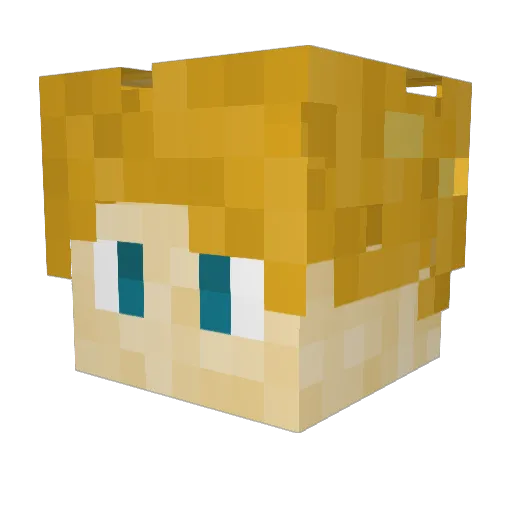 lorenzzzz7 Minecraft avatar head, 3D render