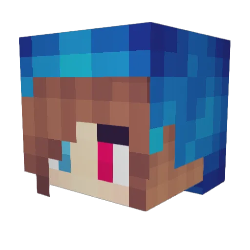 loreravani Minecraft avatar head, 3D render