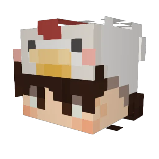 loressauro Minecraft avatar head, 3D render