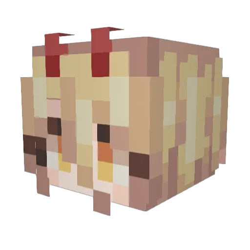 lori________ Minecraft avatar head, 3D render