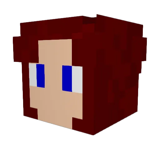lorilori Minecraft avatar head, 3D render