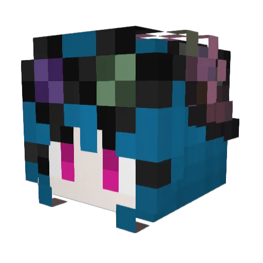 lormpus Minecraft avatar head, 3D render