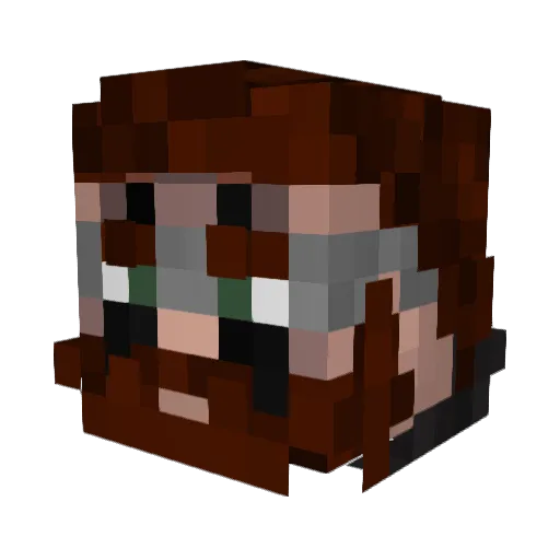 lorogunn Minecraft avatar head, 3D render