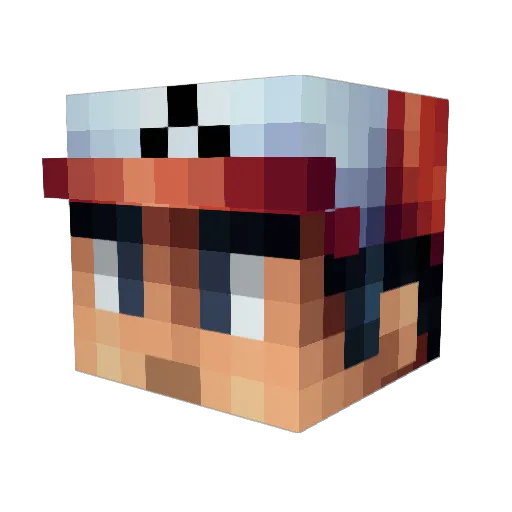 loroloroloro Minecraft avatar head, 3D render